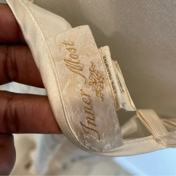 Inner Most Cream and Pink Floral Chemise with Lace Trim Vintage - Picture 5 of 10